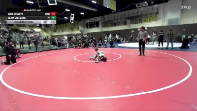 58 lbs Quarterfinal - Jace Villamil, Poway Elite vs Zac Shaffi, So Cal Hammers Wrestling