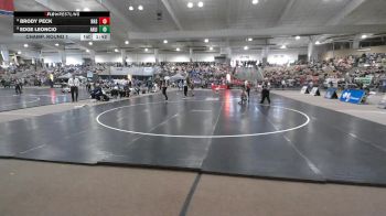 AA 120 lbs Champ. Round 1 - Edge Leoncio, Arlington High School vs Brody Peck, Ravenwood High School