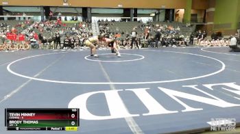 165 lbs Quarterfinals (8 Team) - Tevin Minney, CUSHING vs Brody Thomas, JAY