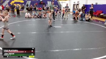 55 lbs Round 2 (6 Team) - Cole Blackwell, Palmetto State Wrestling Academy vs Josh Drook, Grizzlies