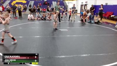 55 lbs Round 2 (6 Team) - Cole Blackwell, Palmetto State Wrestling Academy vs Josh Drook, Grizzlies