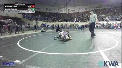 62 lbs Quarterfinal - Adalena Chay, Harrah Little League Wrestling vs Alicen Quillin, Chickasha Wrestling