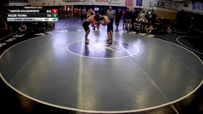 215 lbs Cons. Round 2 - Austin Holdsworth, Northwestern Hs vs Kaleb Young, Mercer Area Hs
