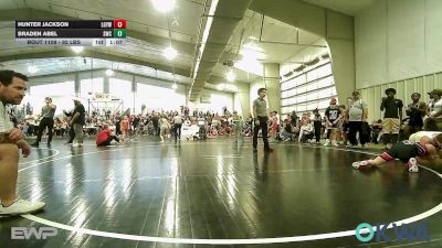 92 lbs Quarterfinal - Hunter Jackson, Locust Grove Youth Wrestling vs Braden Abel, Salina Wrestling Club