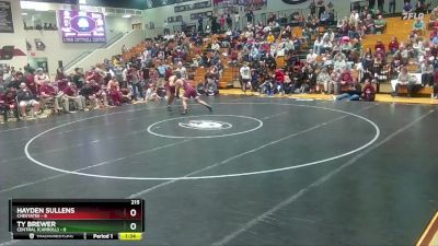 215 lbs Quarters & 1st Wb (16 Team) - Ty Brewer, Central (Carroll) vs Hayden Sullens, Chestatee