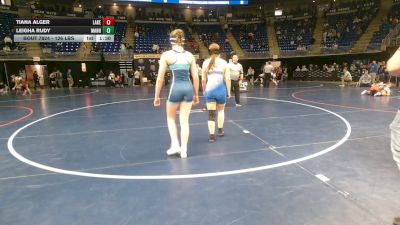 132 lbs Quarterfinal - Tiana Alger, Lakeview vs Leigha Rudy, Manheim Twp.