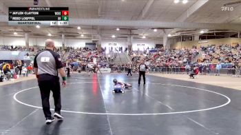 AA 120 lbs Quarterfinal - Reed Loeffel, Brentwood High School vs Jaylen Clayton, Warren Co. High School