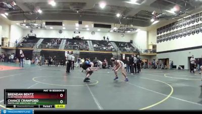 125 lbs Champ. Round 2 - Brendan Bentz, Club Madison Wrestling vs Chance Crawford, Whiteland Wrestling Club