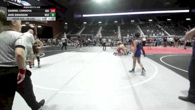 88 lbs Semifinal - Gabriel Cordova, Green River Grapplers vs Jake Swanson, Western Nebraska Elite