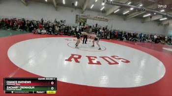 138 lbs Champ. Round 3 - Zachary Cronholm, Mountain Range vs Chance Mathews, Cherokee Trail