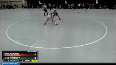 106 lbs Cons. Round 2 - Nicolas Moore, Mid South Wrestling Club vs Cole Henderson, 512 Outlaw Wrestling