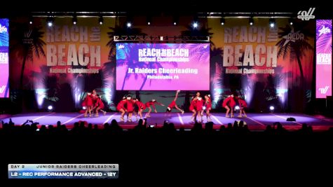 L2 - Rec Performance Advanced - 12Y [2026 Day 2 Junior Raiders Cheerleading] 2026 ACDA Reach the Beach Rec Nationals