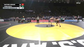 6A Boys 106 lbs Cons. Round 5 - Owen Hosch, Sunset Boys vs Matthew Andrade, Glencoe Boys