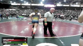 132 lbs Champ. Round 3 - Anna McMullin, Bend Senior vs Paige Allen, LaGrande