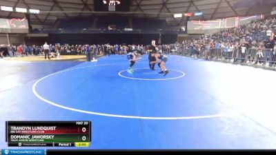 113 lbs Champ. Round 2 - Trandyn Lundquist, Big Cat Wrestling Club vs Domanic Jaworsky, Yelm Junior Wrestling