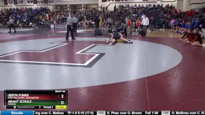 182 lbs Quarterfinal - Jeryn Funke, West Delaware, Manchester vs Grant Schulz, Marion