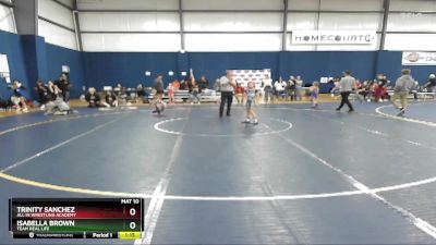 56 lbs Round 3 - Trinity Sanchez, All In Wrestling Academy vs Isabella Brown, Team Real Life