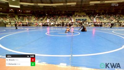 49 lbs Quarterfinal - Brastin Woods, Tecumseh Youth Wrestling vs Tye Richards, Roland Youth League Wrestling