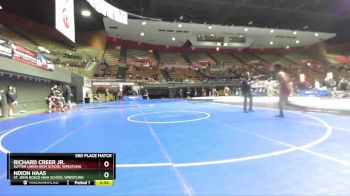 165 lbs 3rd Place Match - Nixon Haas, St. John Bosco High School Wrestling vs Richard Creer Jr., Sutter Union High School Wrestling