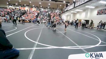 40 lbs Semifinal - Johnny Weisinger, Wyandotte Youth Wrestling vs Ronnie Leyba, Team Tulsa Wrestling Club