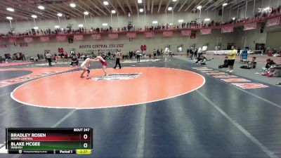 141 lbs Quarterfinal - Bradley Rosen, North Central vs Blake McGee, Wabash