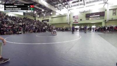 190 lbs Semifinal - Nathan Schiebler, EAGLE ROCK vs Matthew Hsu, Palisades