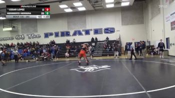 285 lbs Cons. Round 2 - Heriberto Herrera, Shasta College vs Cesar Lopez, Lassen College