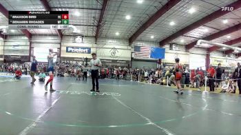 150 lbs Cons. Round 1 - Benjamin Rhoades, White Pine vs Braxson Bird, Pershing County
