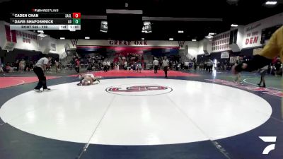 106 lbs Semifinal - Caden Chan, San Clemente vs Davis Shaposhnick, Great Oak