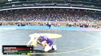 D3-126 lbs Champ. Round 1 - Gage Rothman, Blissfield HS vs Jackson Ziegler, Ogemaw Heights HS