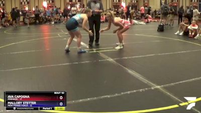 128 lbs Round 3 (10 Team) - Ava Capogna, PinkWave vs Mallory Stetter, MGW-Power Punch