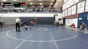 49 lbs Quarterfinal - Tyson Maughan, Warhawk Wrestling Club vs Jacob Davison, Small Town Grims