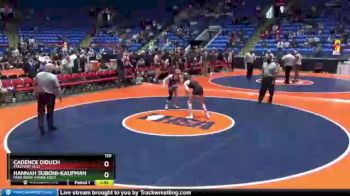 120 lbs Semifinal - Hannah Suboni-Kaufman, Park Ridge (Maine East) vs Cadence Diduch, Freeport (H.S.)