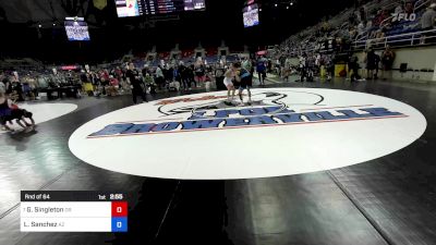 120 lbs Rnd Of 64 - Gage Singleton, OR vs Leduar Sanchez, AZ