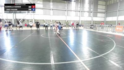 135 lbs Champ. Round 2 - Gabriella Harden, Inland Northwest Wrestling Training Center vs Zoey Pulver, Takedown Express Wrestling Club