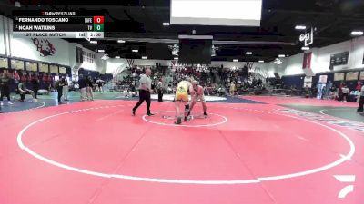 215 lbs 1st Place Match - Noah Watkins, Temecula Valley vs Fernando Toscano, Santa Fe