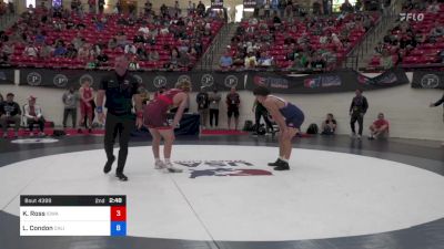 86 kg Cons 8 #2 - Kasey Ross, Iowa vs Lucas Condon, California