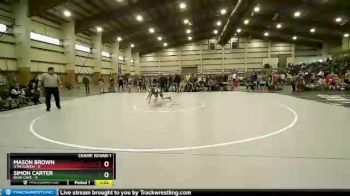 77 lbs Champ Round 1 (16 Team) - Mason Brown, Utah Green vs Simon Carter, Bear Cave