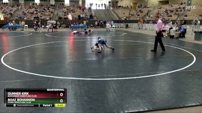 55 lbs Quarterfinal - Boaz Bohannon, Stars Wrestling Club vs Gunner Kirk, Buccaneer Wrestling Club