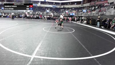 49.5-53.9 lbs 3rd Place - Isabelle Wirth, Slyfox Wrestling Academy vs Lyla Stone, Young Viking Warriors