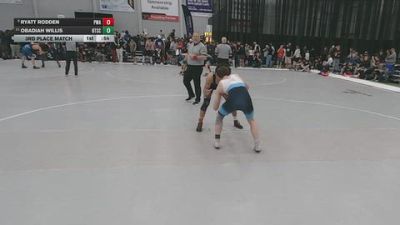 138 lbs 3rd Place Match - Obadiah Willis, Beat The Streets Chicago vs Ryatt Rodden, Primal Wrestling Academy