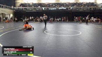 133 lbs Champ. Round 1 - Dustin Merlos, Lassen College vs Talon Pleau, Santa Rosa Junior College