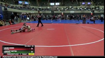 80 lbs 5th Place Match - Jacee Knish, Grizzlies vs Lindsay Wittig, Team Nazar