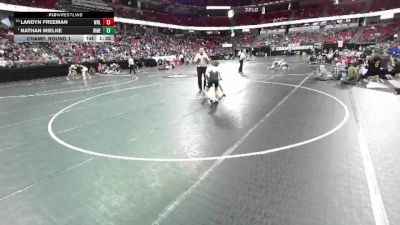 D1-120 lbs Champ. Round 1 - Nathan Mielke, Wauwatosa West/East vs Landyn Freeman, Wisconsin Rapids Lincoln