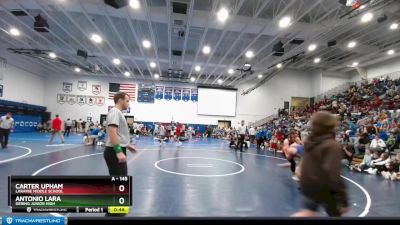 145 lbs Round 5 - Antonio Lara, Gering Junior High vs Carter Upham, Laramie Middle School