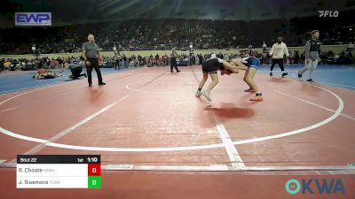 100 lbs Round Of 16 - Rogan Choate, Hennessey Takedown Club vs Jett Sisemore, Team Tulsa Wrestling Club