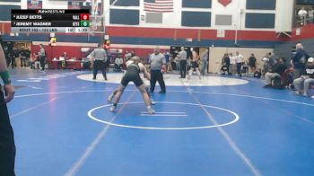 133 lbs Quarterfinal - Juzef Betts, Valley vs Jeremy Wagner, Keystone Oaks