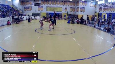 97 lbs Semifinal - Paola Perez, Gladiator Wrestling Club vs Emerson Webber, Hernando High School