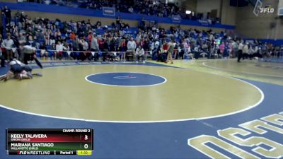 130lbs Champ. Round 2 - Keely Talavera, Union (Girls) vs Mariana Santiago, Willamette (Girls)