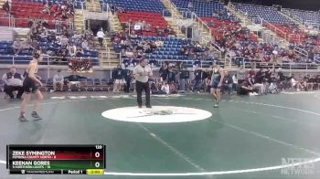 120 lbs Finals (8 Team) - Zeke Symington, Pembina County North vs Keenan Gores, 5-Northern Lights